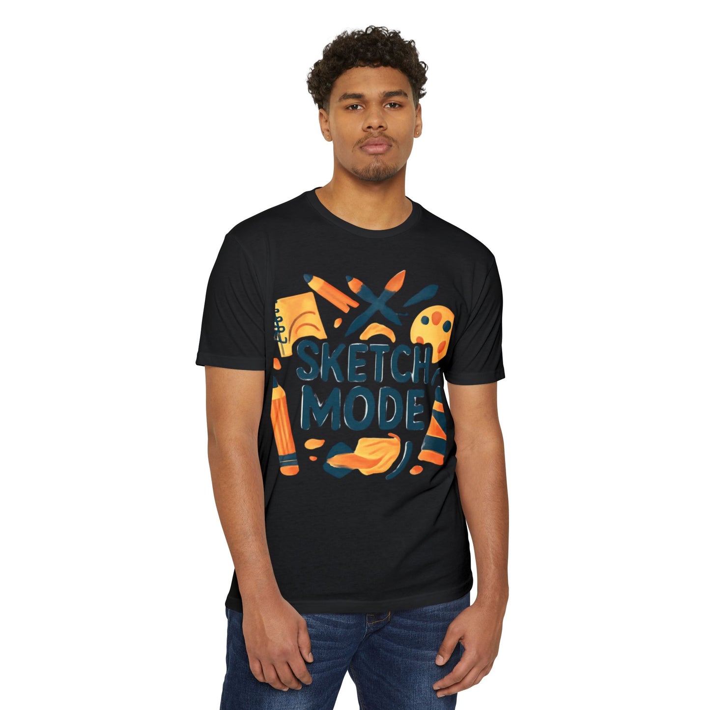 Sketch Mode T-Shirt — Artist Pencil & Palette Graphic Tee