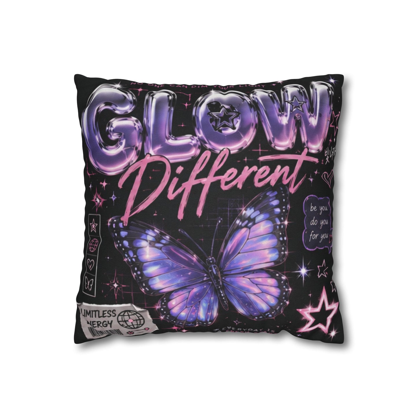 Glow Different Butterfly Pillowcase