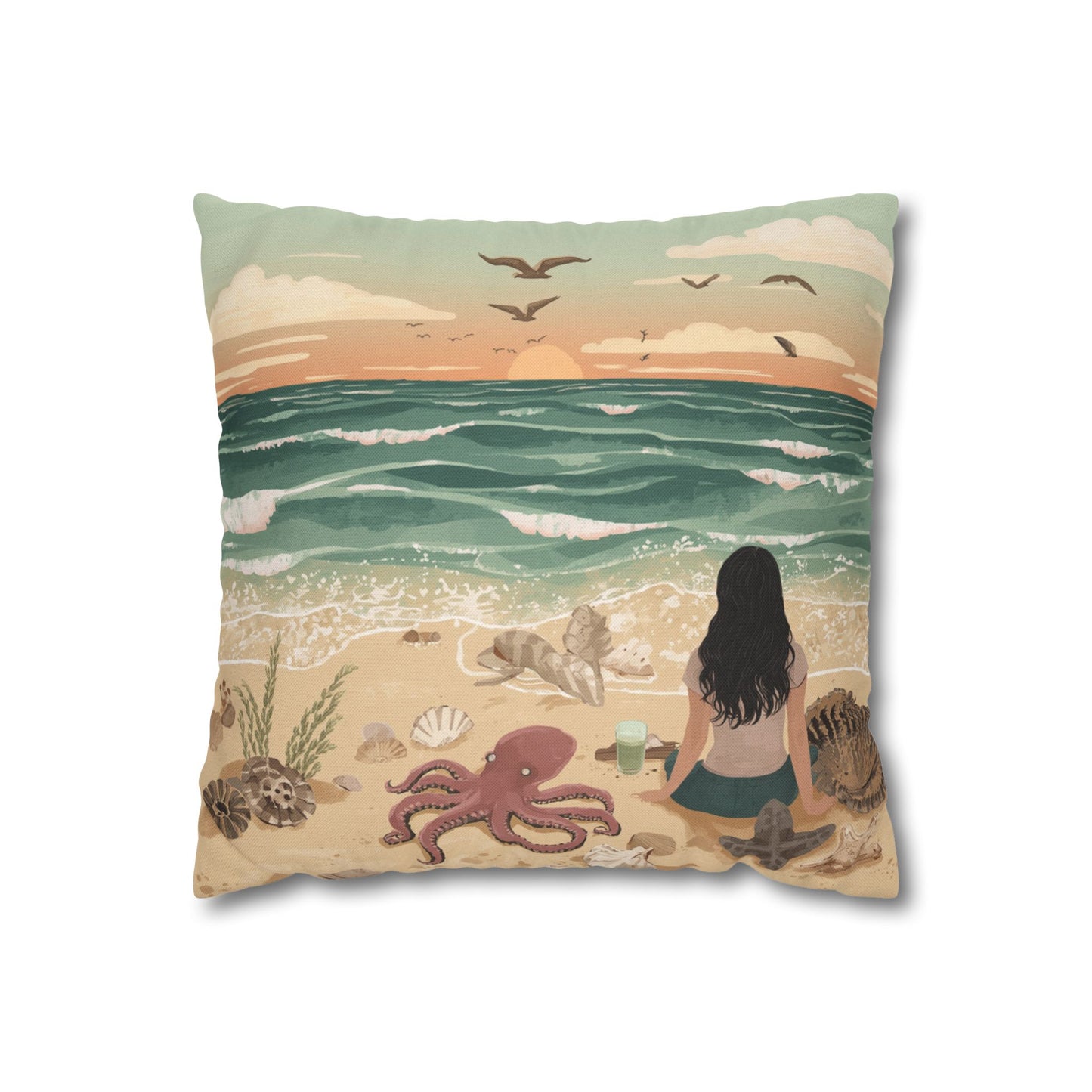 Coastal Sunset Beach Pillowcase