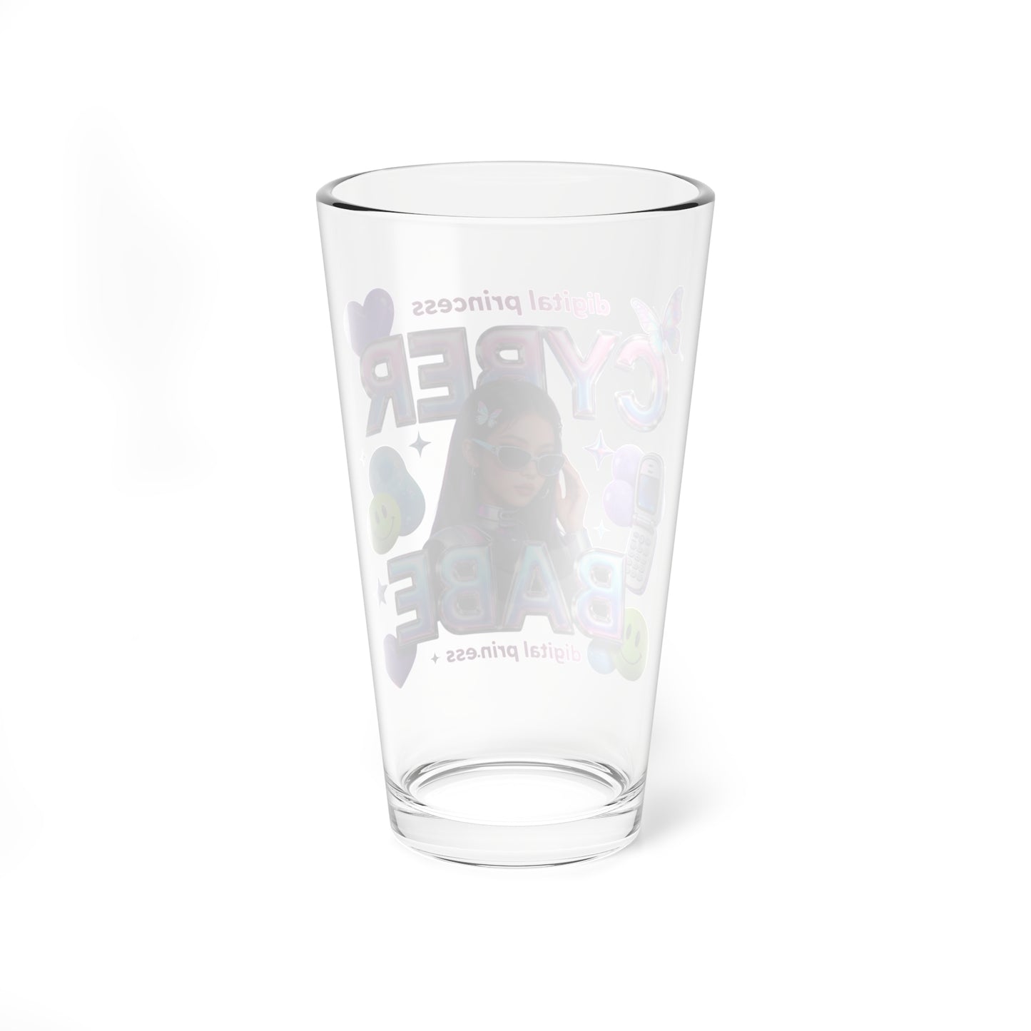 Cyber Babe Retro Y2K Mixing Glass — 16oz