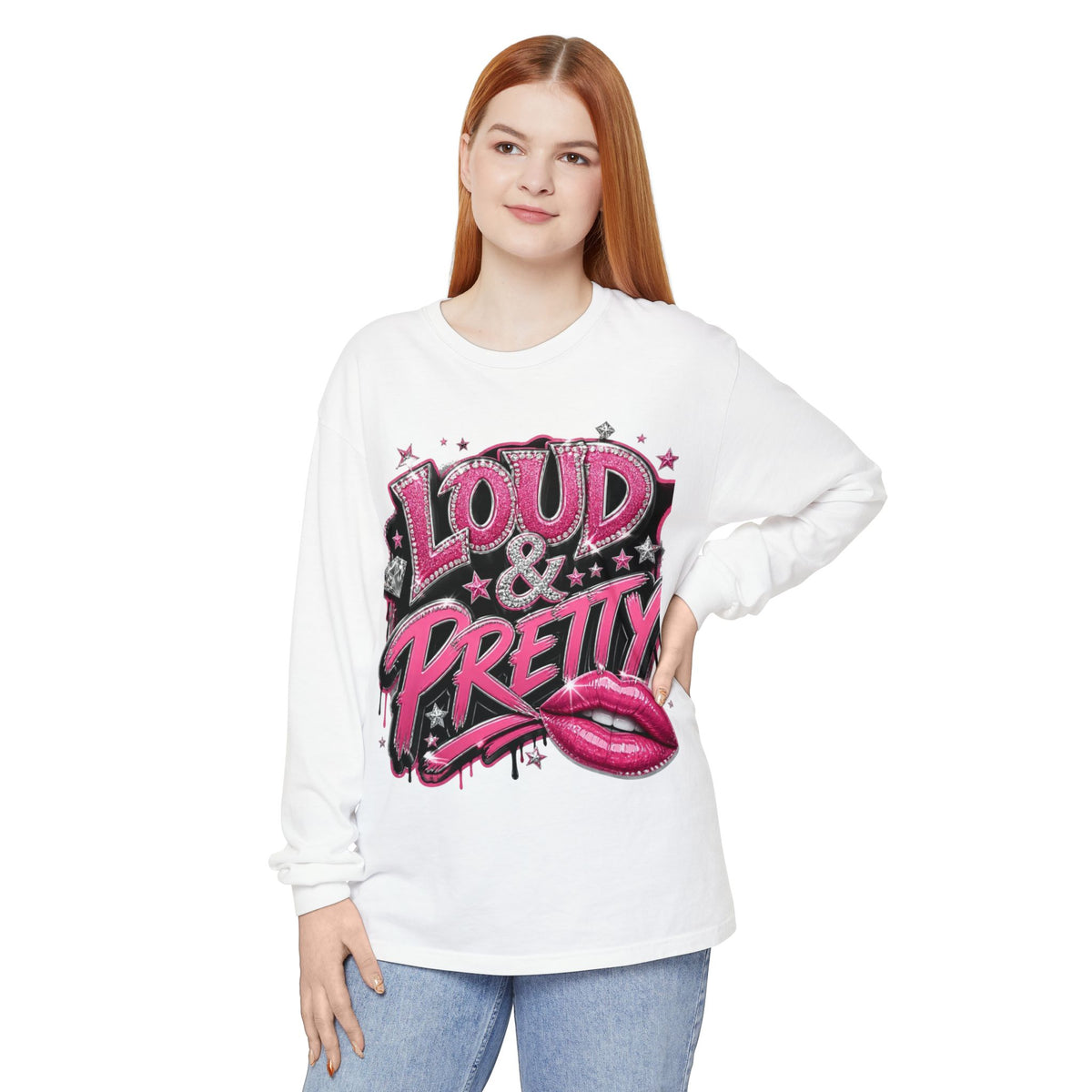 Loud & Pretty Pink Graphic Long Sleeve Tee