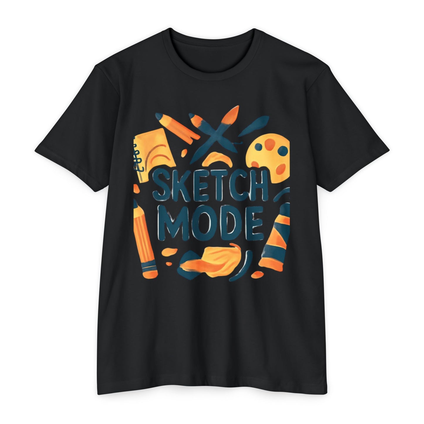 Sketch Mode T-Shirt — Artist Pencil & Palette Graphic Tee