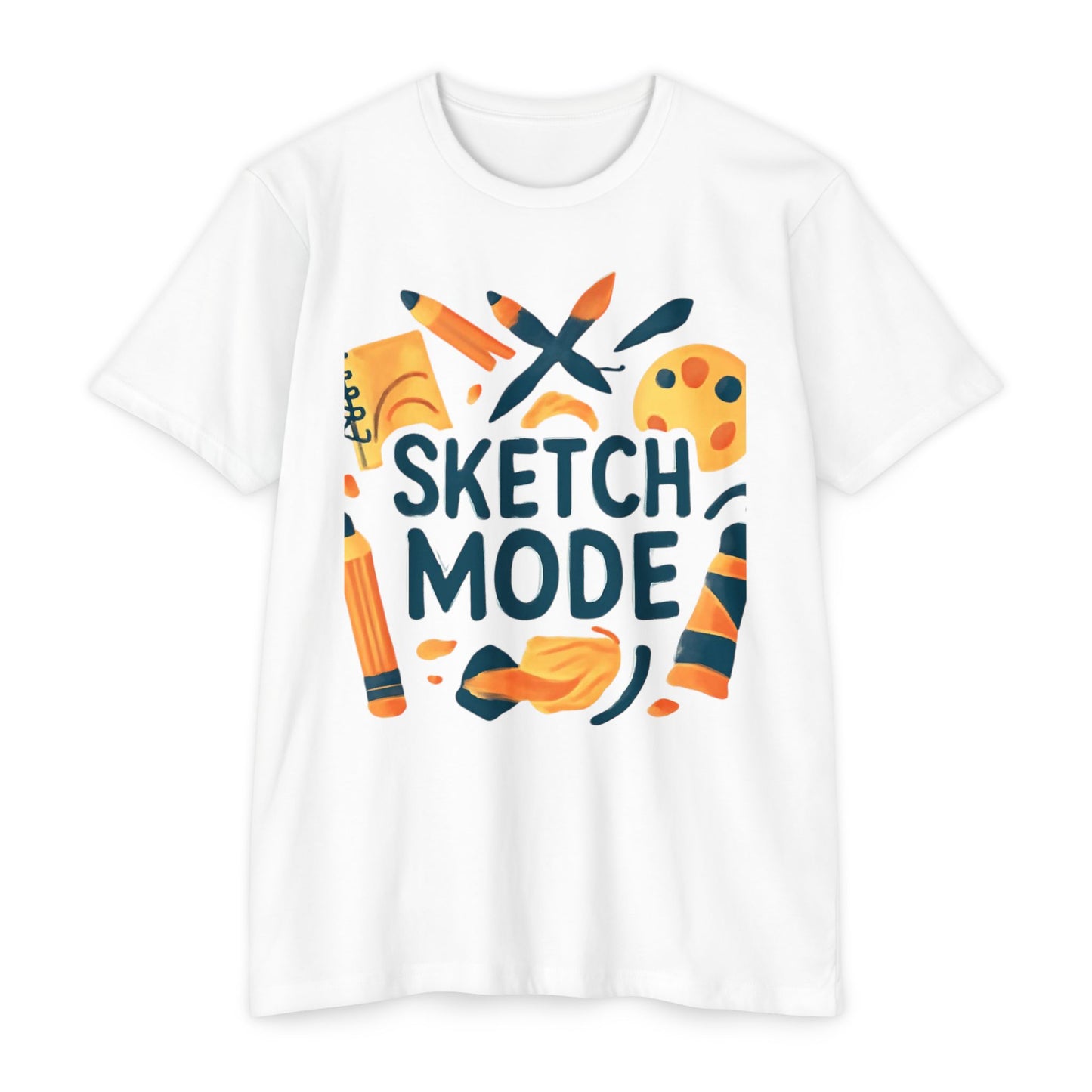 Sketch Mode T-Shirt — Artist Pencil & Palette Graphic Tee