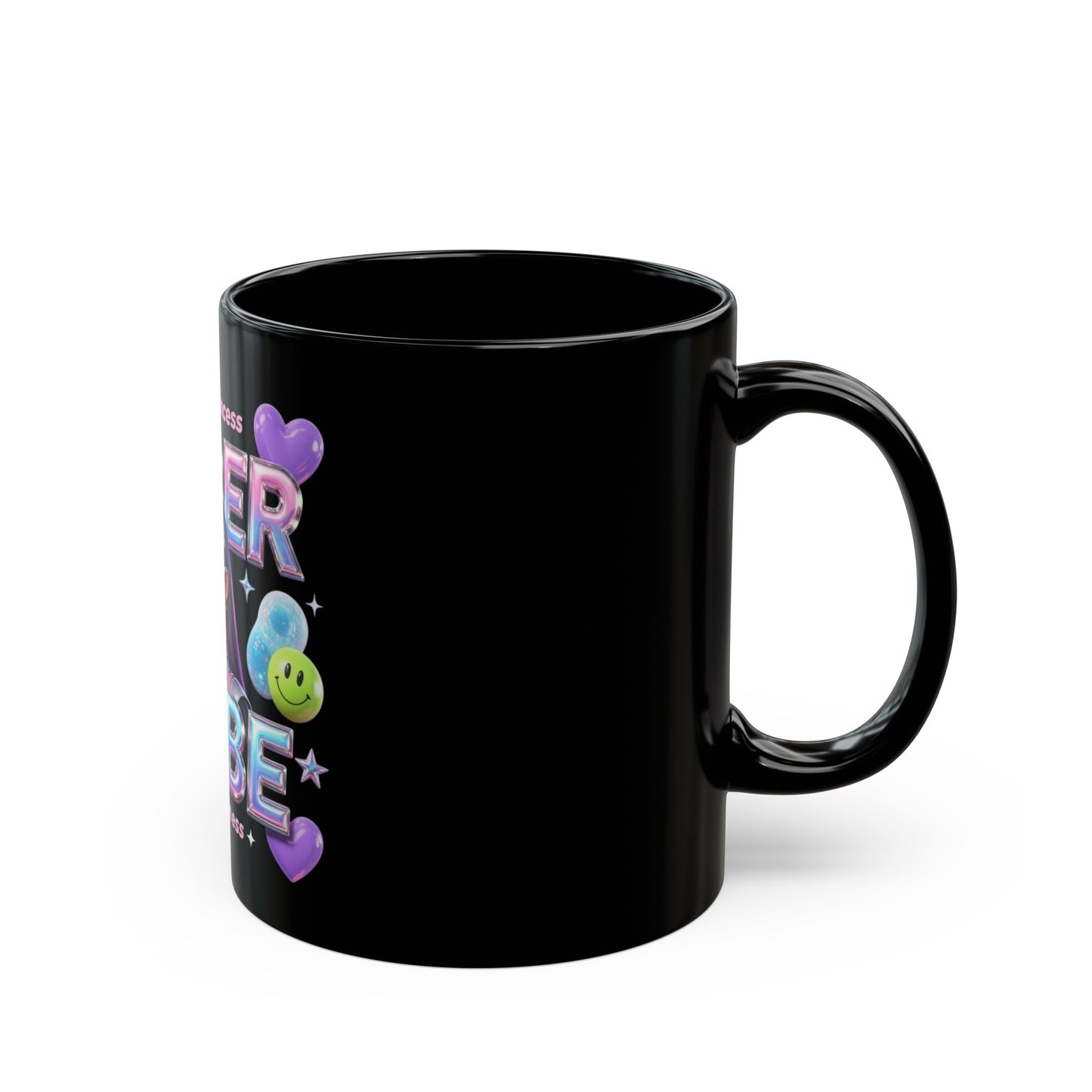 Cyber Babe Black Mug — "digital princess" Y2K Aesthetic Coffee Cup (11oz/15oz)