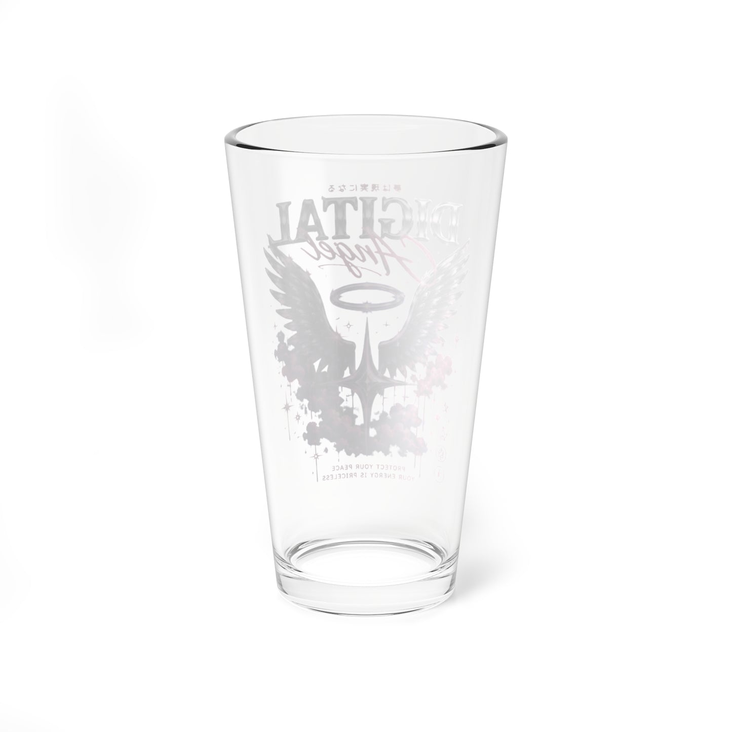 Mixing Glass - "Digital Angel" 16oz Cocktail Mixer Glass