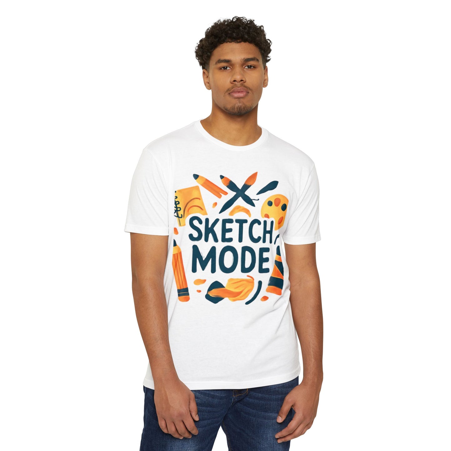 Sketch Mode T-Shirt — Artist Pencil & Palette Graphic Tee