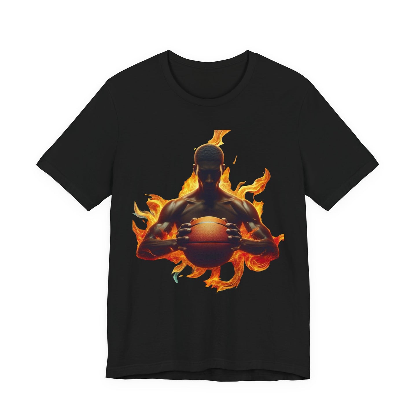 Flaming Basketball Player Tee