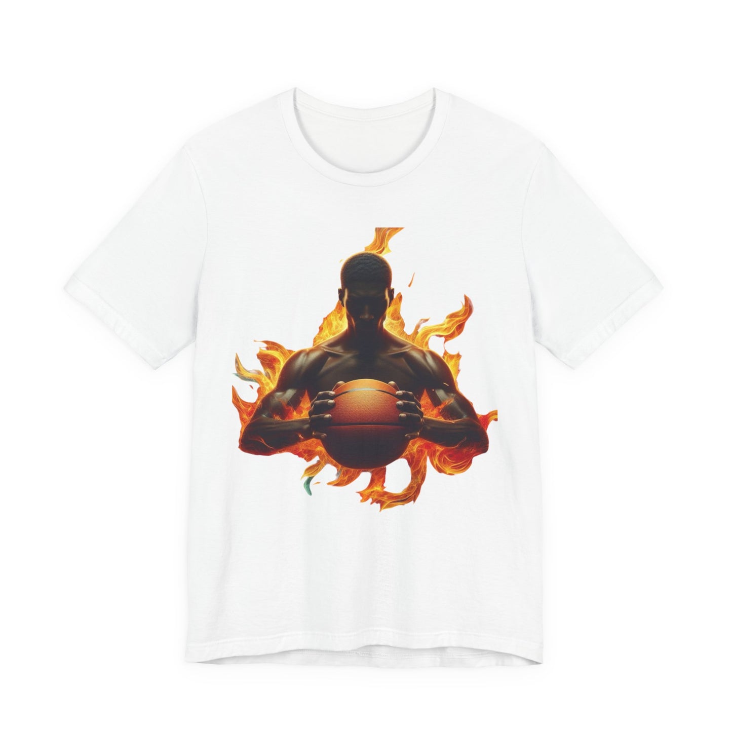 Flaming Basketball Player Tee