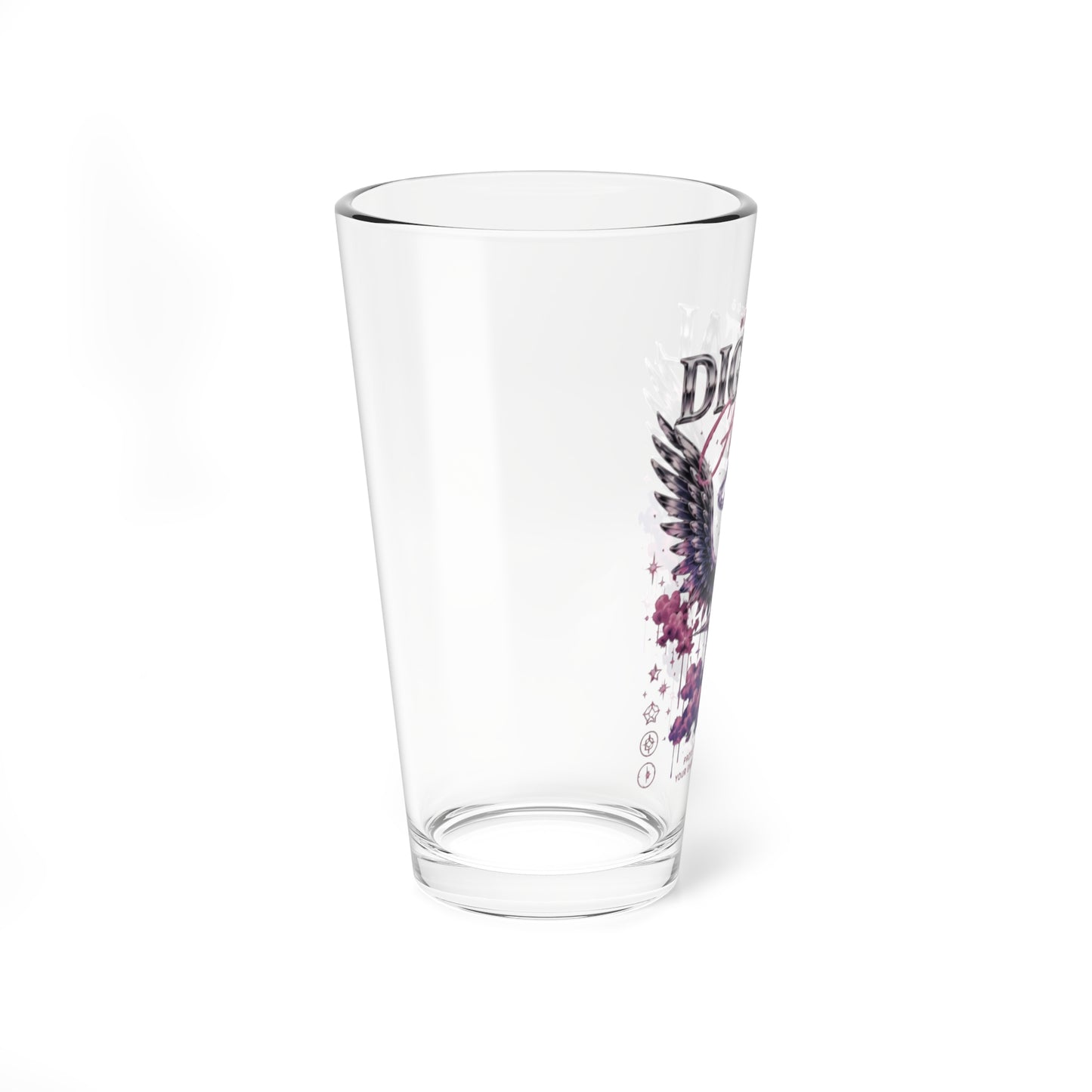 Mixing Glass - "Digital Angel" 16oz Cocktail Mixer Glass