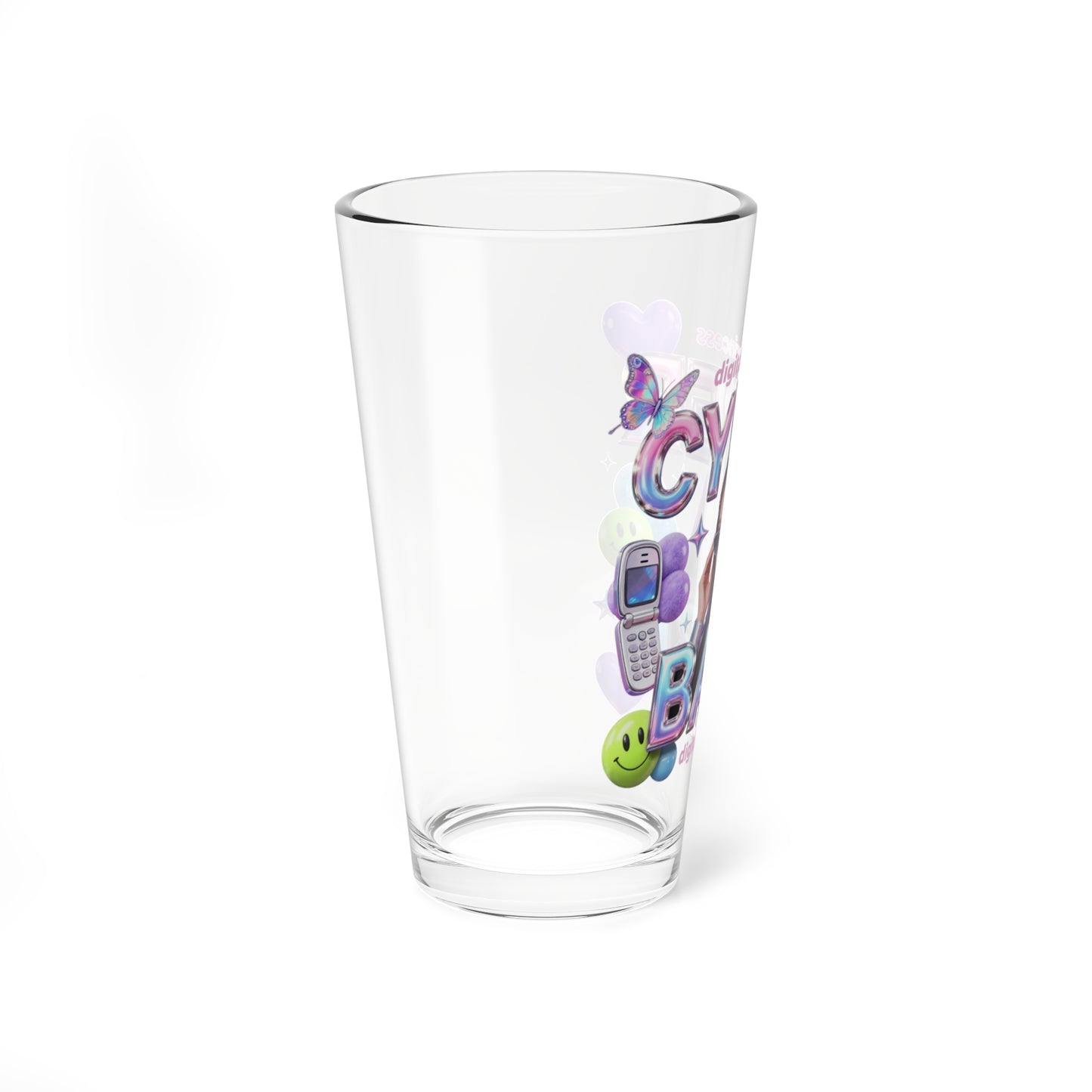 Cyber Babe Retro Y2K Mixing Glass — 16oz