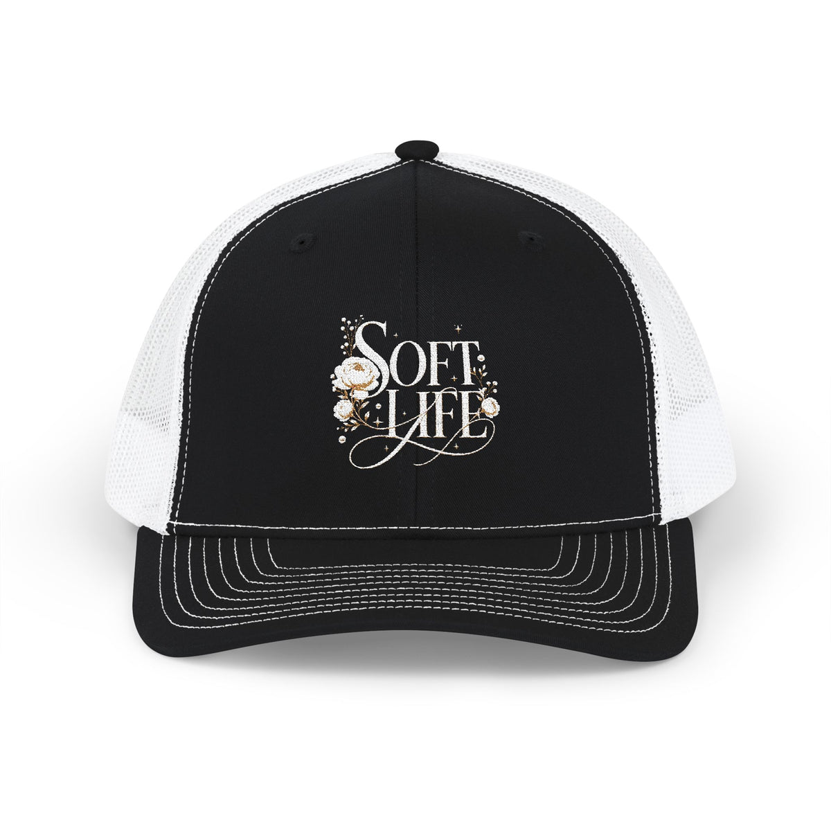 Soft Life Trucker Cap – Embroidered Snapback Mesh Hat