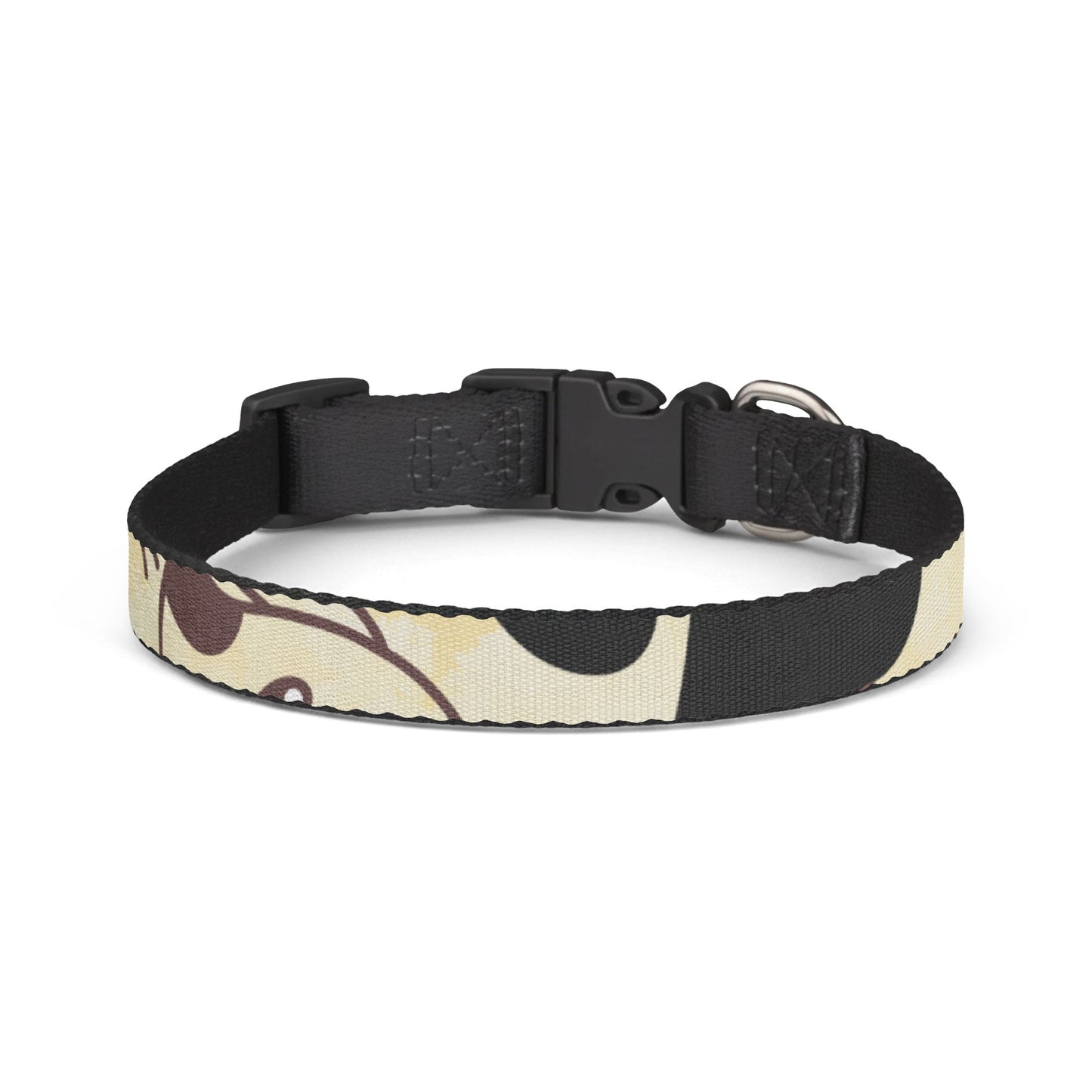 Floral Clip-On Pet Collar — Soft Beige Blossom Design for Small Dogs & Cats