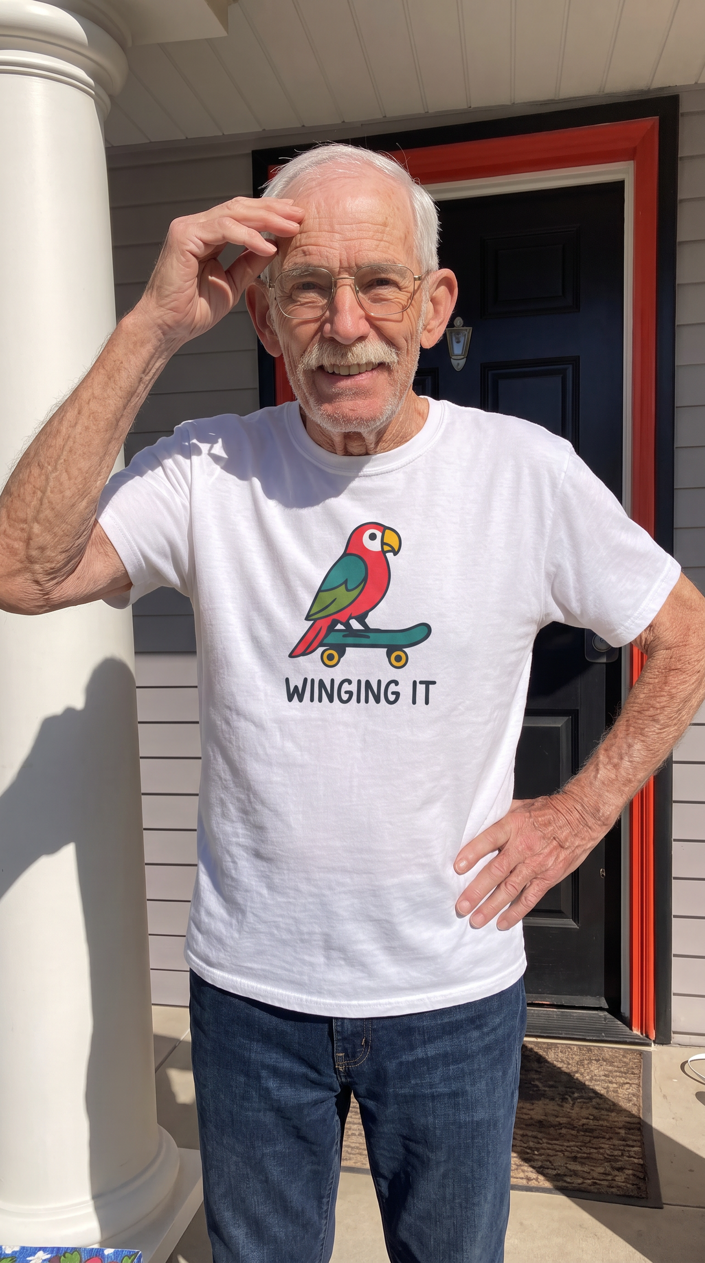 Parrot on skateboard T-Shirt