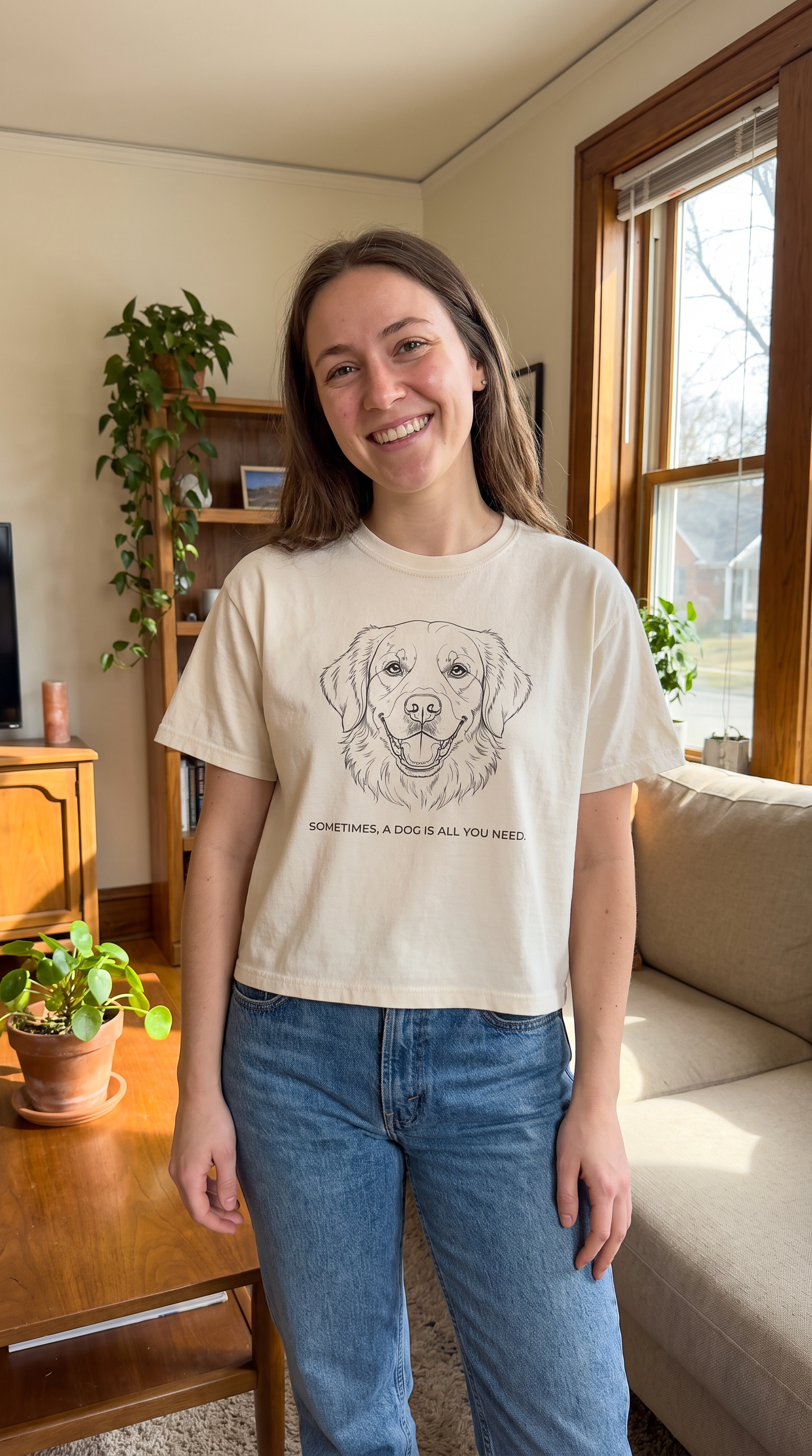 Dog Sketch Boxy Tee