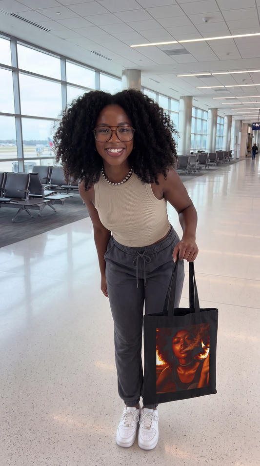 Afro Smoke Portrait Tote
