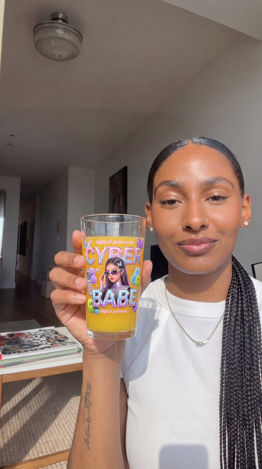 Cyber Babe Retro Y2K Mixing Glass — 16oz