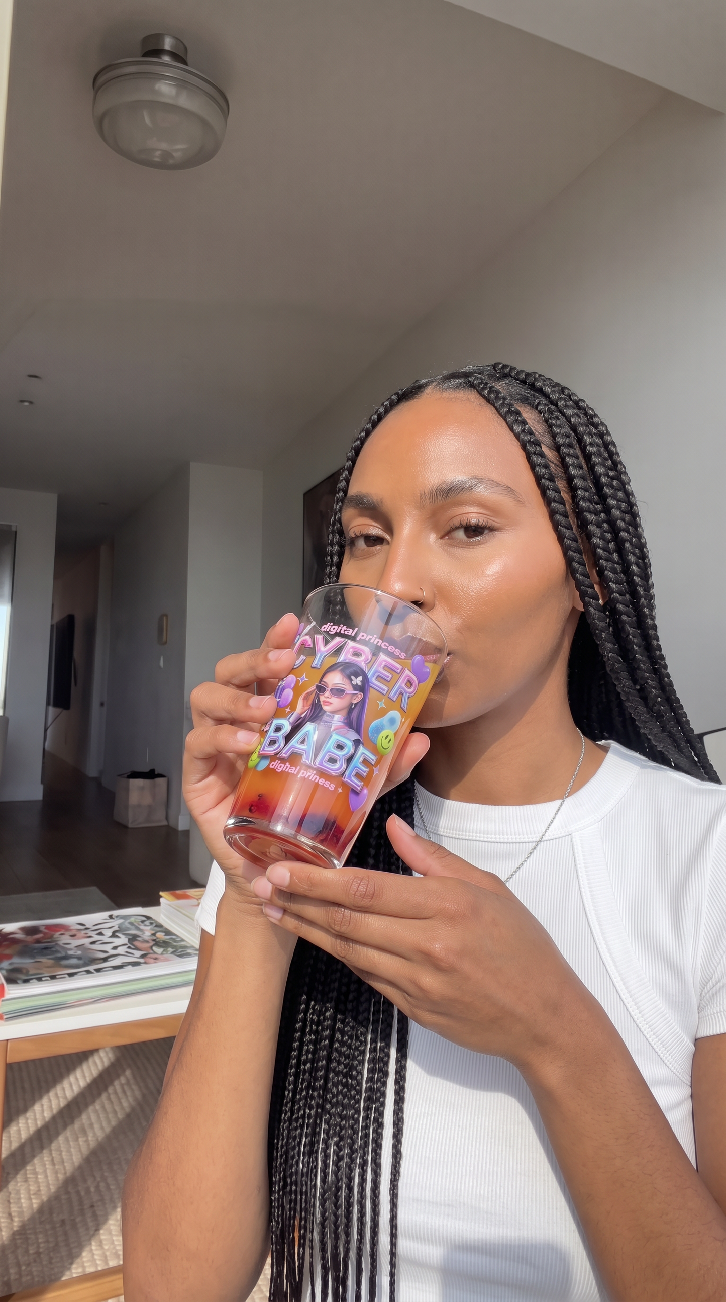 Cyber Babe Retro Y2K Mixing Glass — 16oz